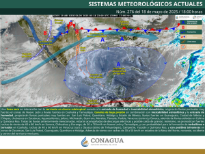 Canales de baja presión afecta la mesa del Norte y la Mesa Central