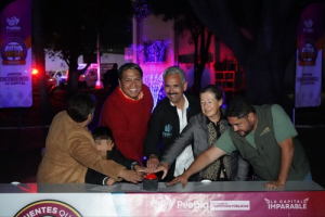 Rehabilitan fuente del parque Enrique Benítez