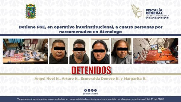 Operativo en Atencingo deja cuatro detenidos