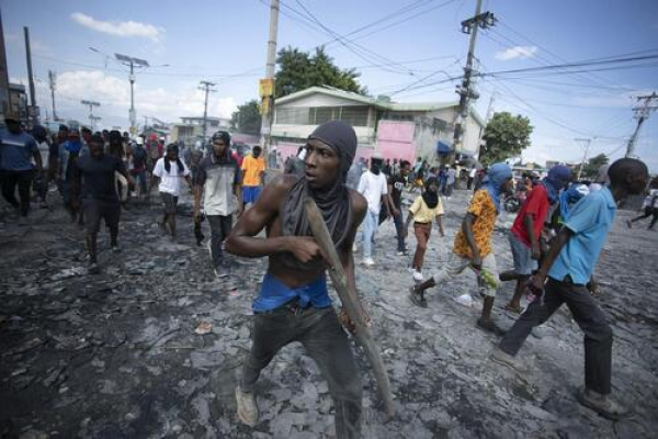 Manifestante haitiano 